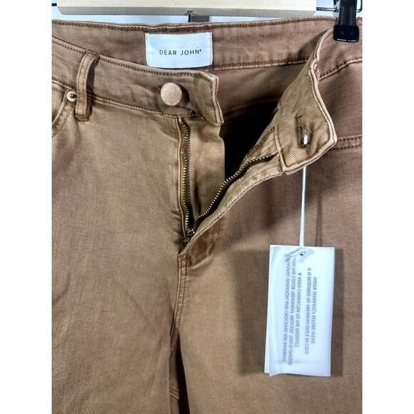 DEAR JOHN Women's Gisele Skinny Ankle Denim Jeans Brown/Butterscotch Size 33 - Picture 4 of 12